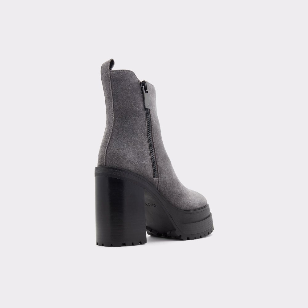 Dark Grey Aldo Upside Platform ankle boot - Lug sole | 738216-AXG