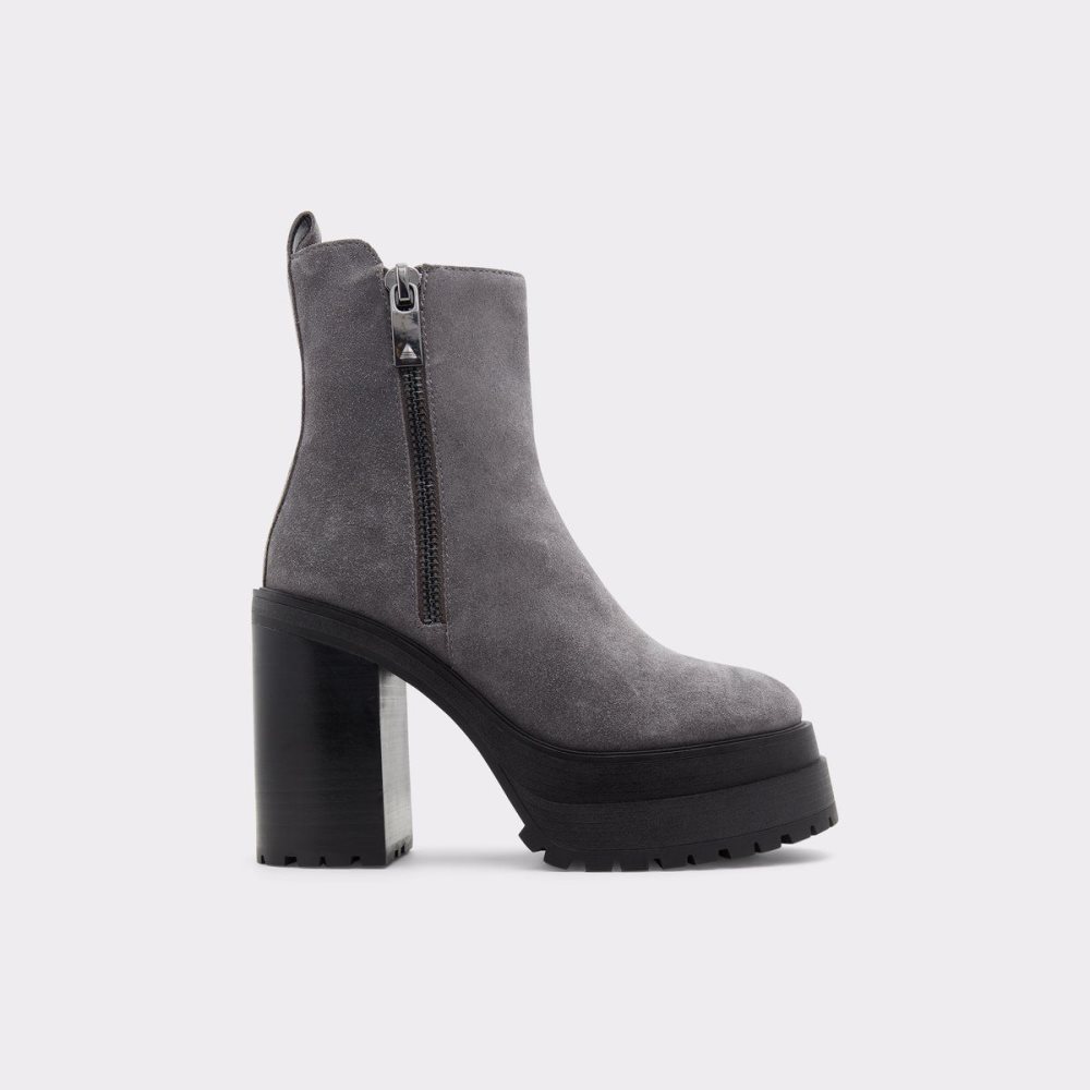 Dark Grey Aldo Upside Platform ankle boot - Lug sole | 738216-AXG