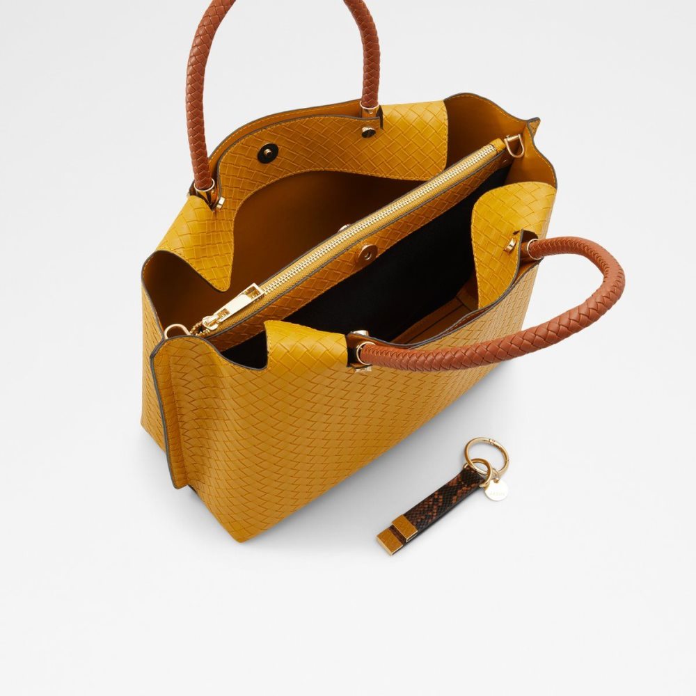 Dark Yellow Aldo Crirathaax Tote bag | 058923-VBI