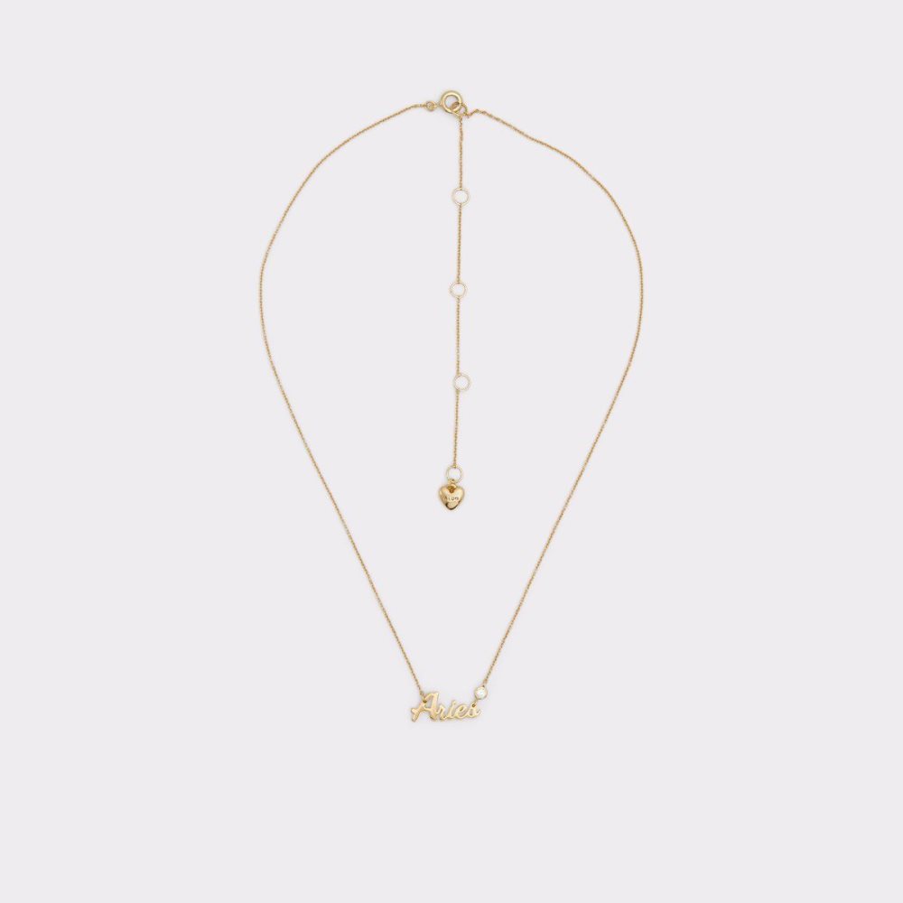 Dark Yellow Aldo Zodia Necklace | 235871-WYO