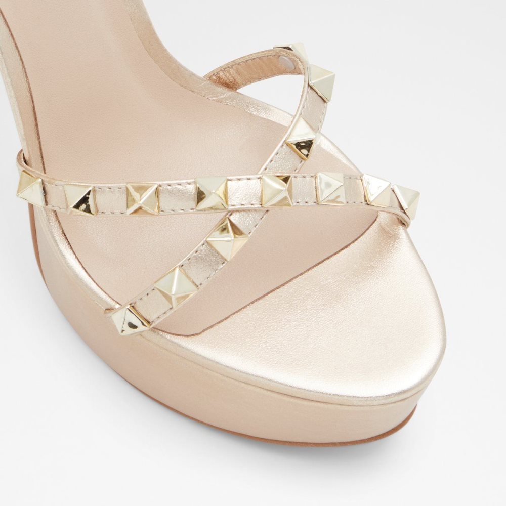 Gold Aldo Geegully Ankle strap heeled sandal - Plateforme | 971520-ANU