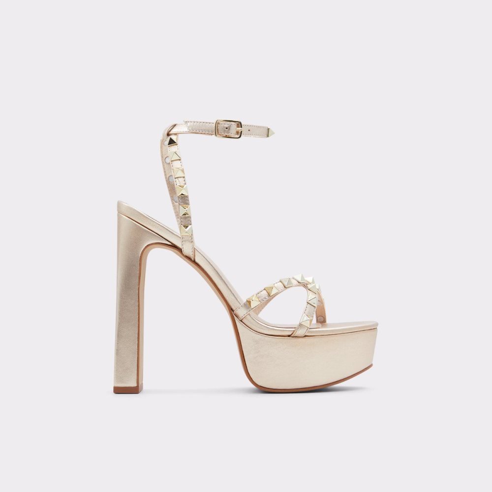 Gold Aldo Geegully Ankle strap heeled sandal - Plateforme | 971520-ANU