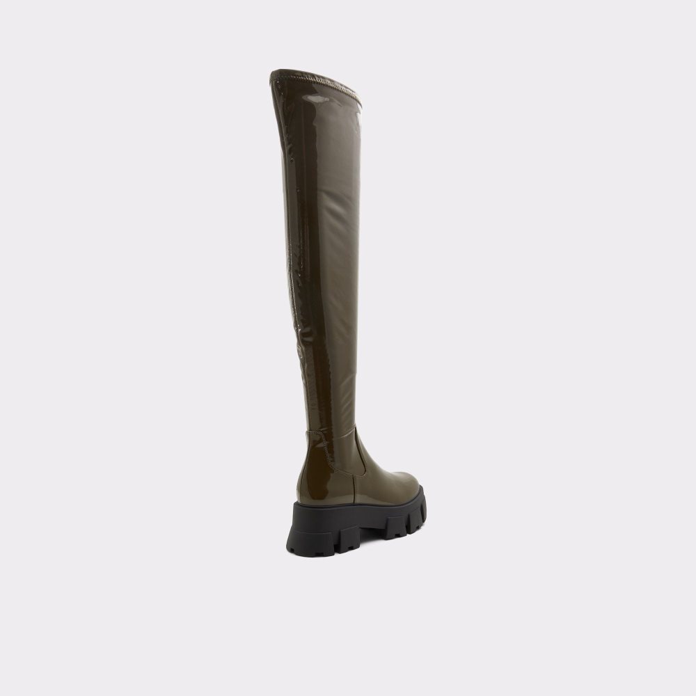 Khaki Aldo Grandmode Over-the-knee boot - Lug sole | 750819-RPU