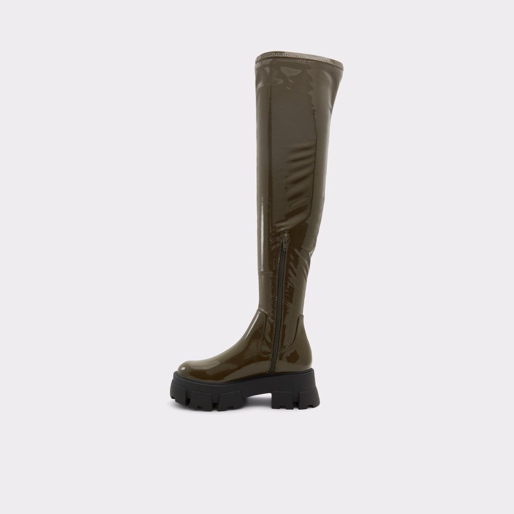 Khaki Aldo Grandmode Over-the-knee boot - Lug sole | 750819-RPU