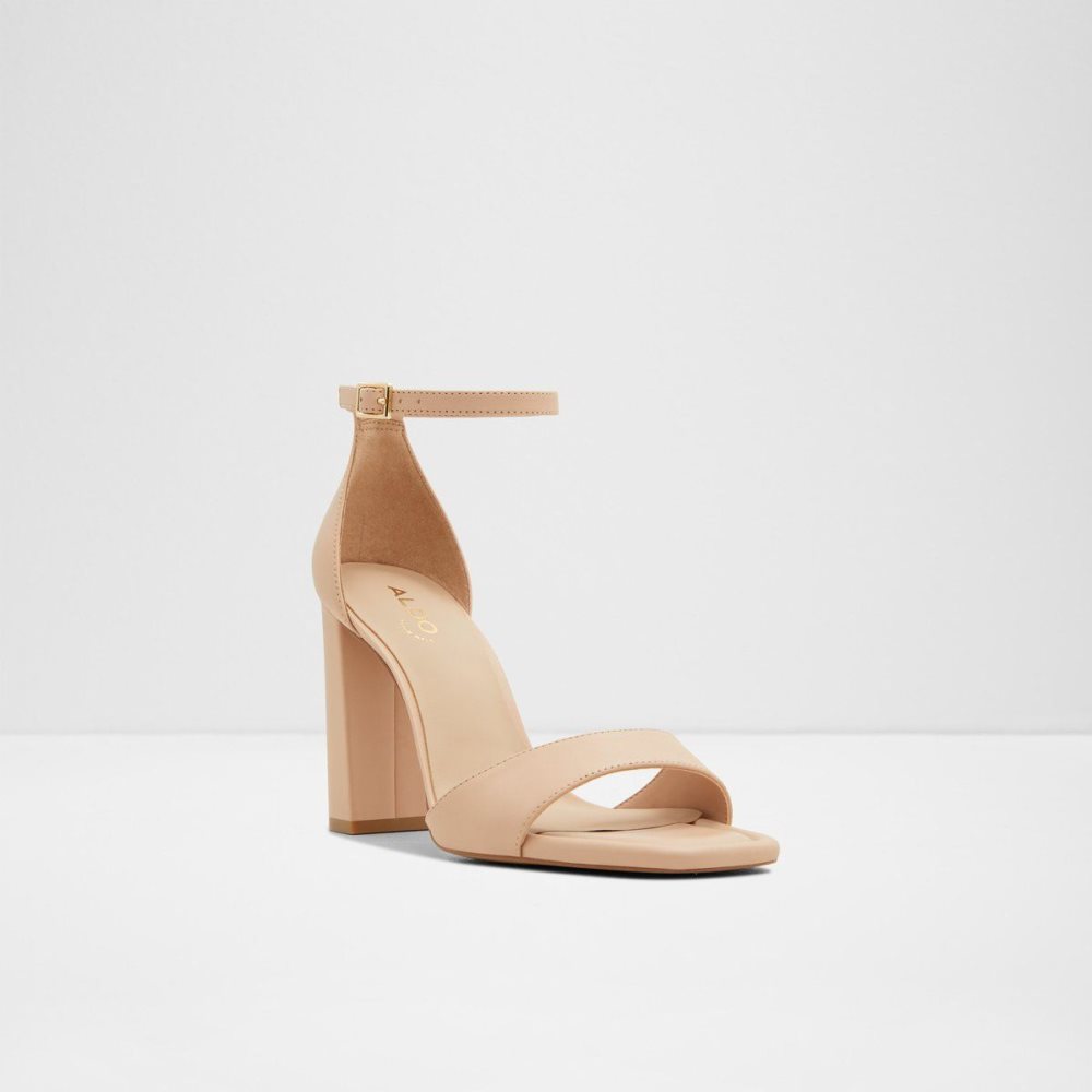 Light Beige Aldo Enaegyn Ankle strap heeled sandal - Cup sole | 695124-MOY