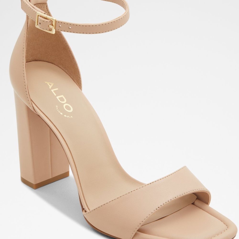 Light Beige Aldo Enaegyn Ankle strap heeled sandal - Cup sole | 695124-MOY