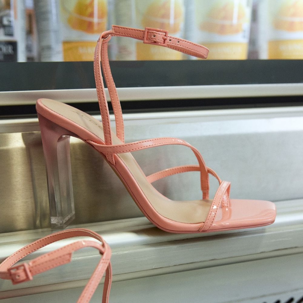 Light Orange Aldo Hainiel Strappy heeled sandal - Cup sole | 294081-WJE