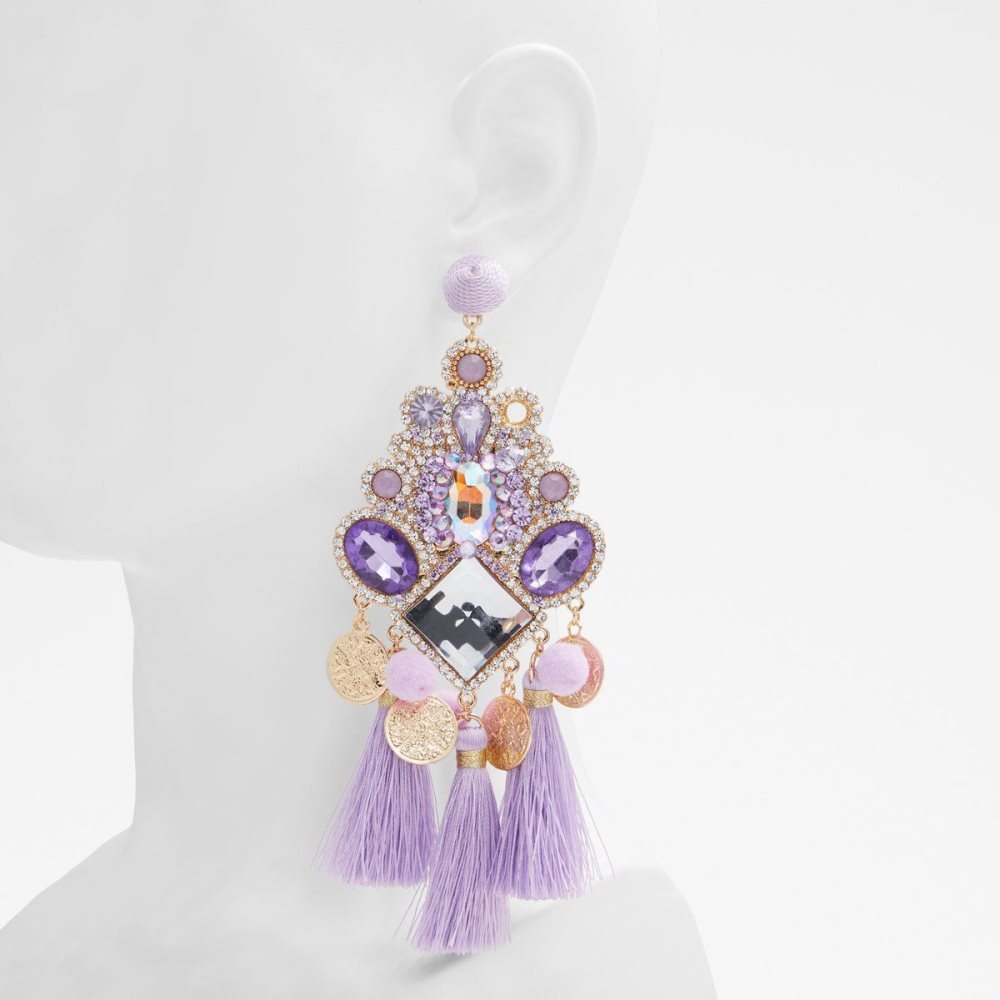 Light Purple Aldo Escanaba Chandelier earrings | 169347-AYE