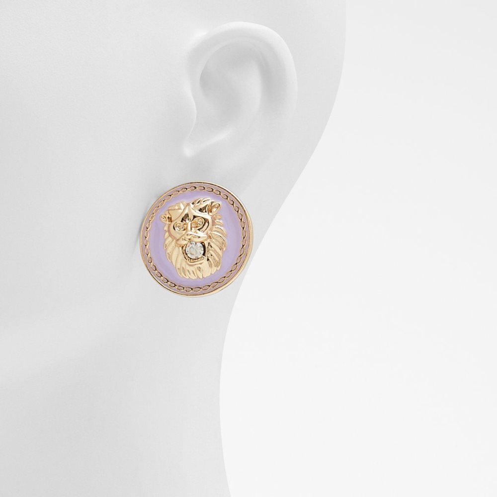 Light Purple Aldo Wigolla Button earrings | 084196-PYB