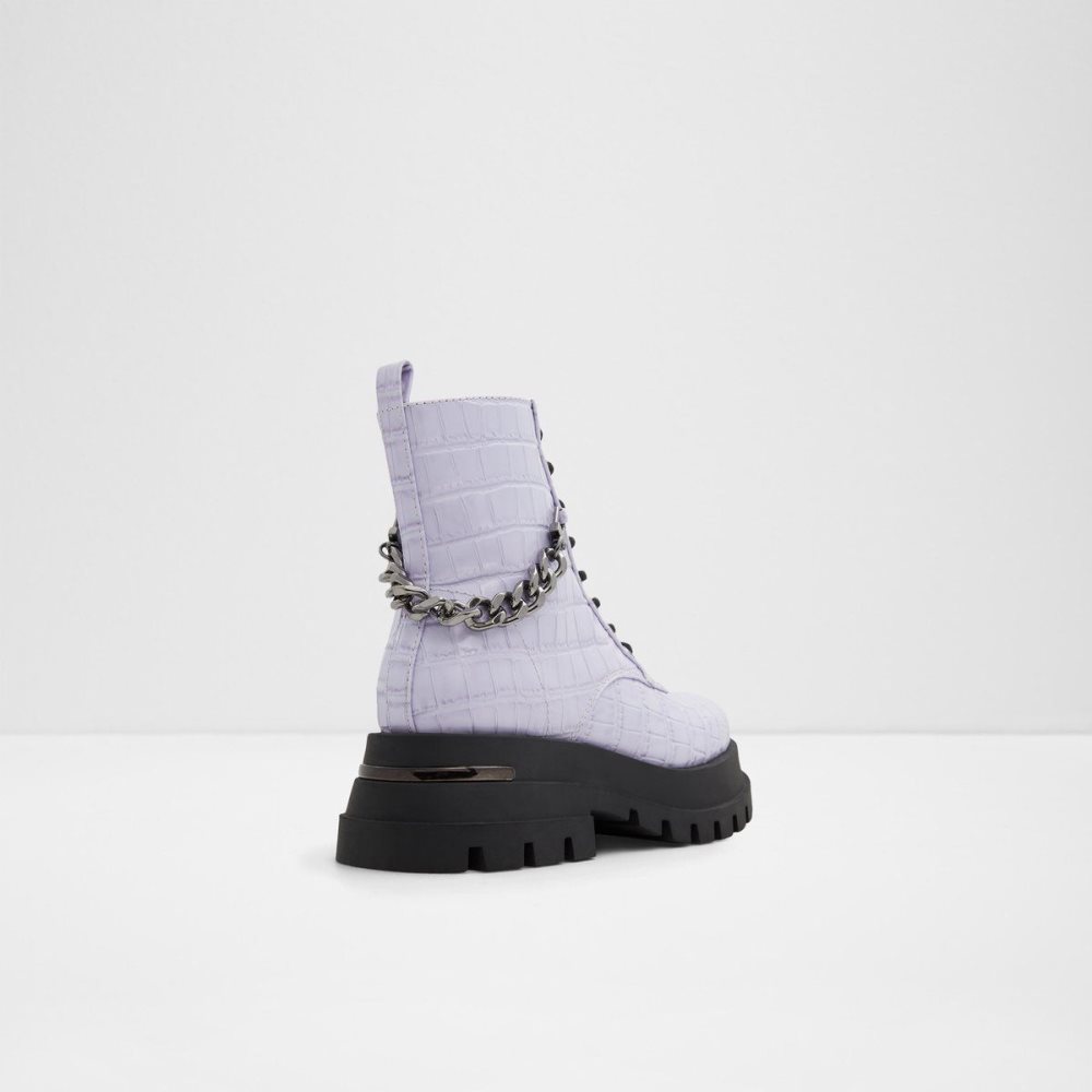 Purple Aldo Grandeur Combat boots - Lug sole | 271809-XWO