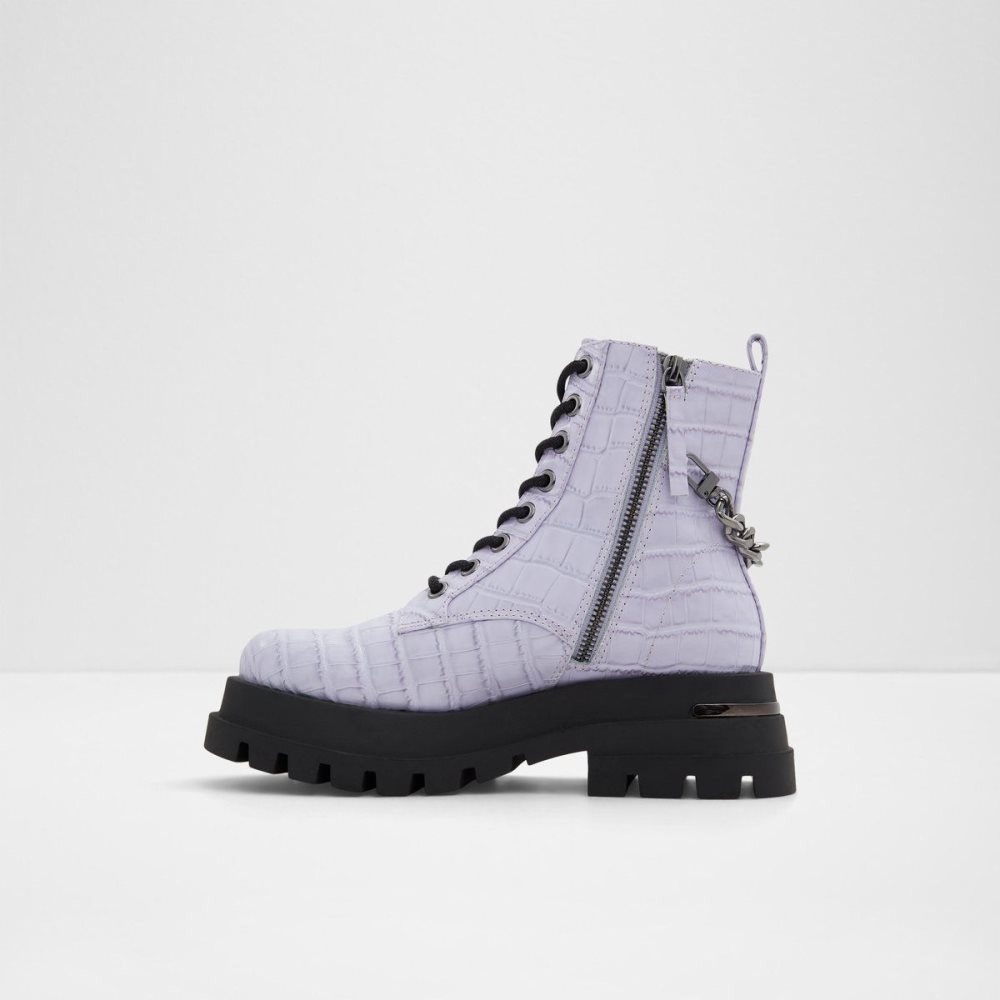 Purple Aldo Grandeur Combat boots - Lug sole | 271809-XWO