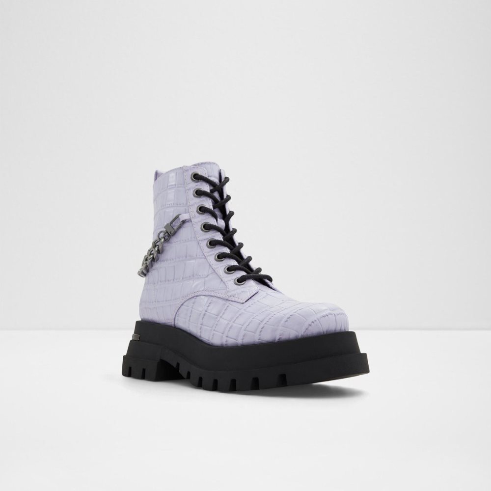 Purple Aldo Grandeur Combat boots - Lug sole | 271809-XWO