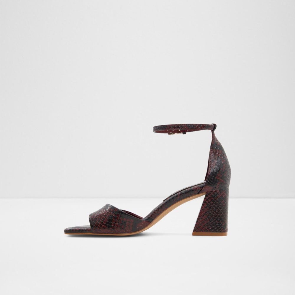 Red Aldo Safdie Ankle strap heeled sandal | 845039-QIF