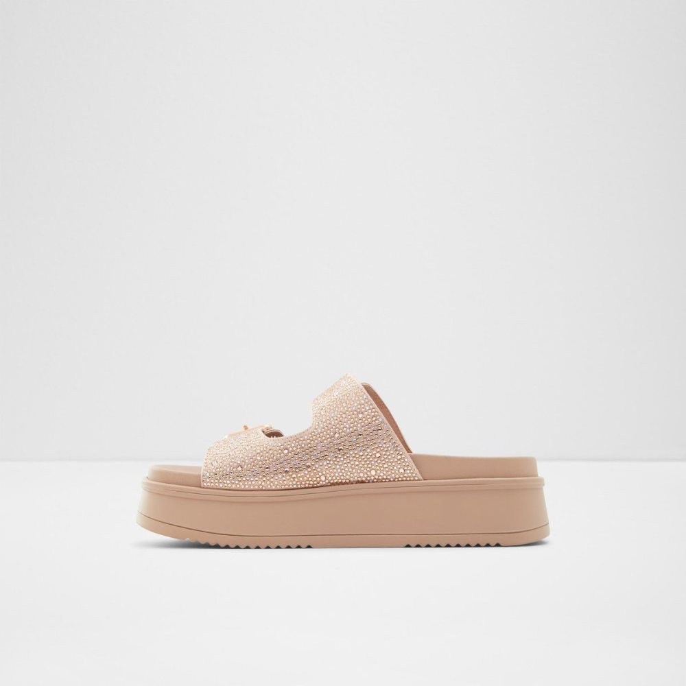 Rose Gold Aldo Jika Slide sandal - Flatform | 578064-ZSQ