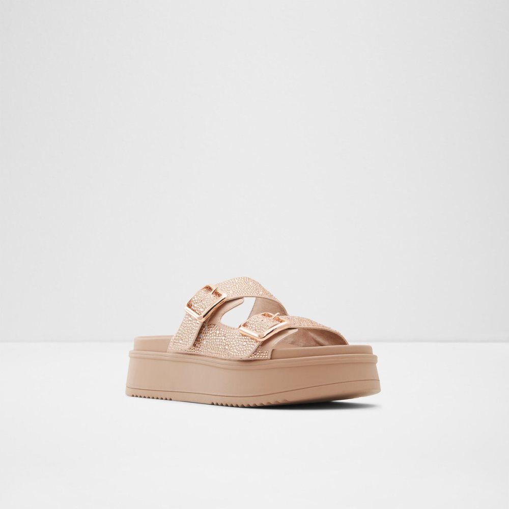 Rose Gold Aldo Jika Slide sandal - Flatform | 578064-ZSQ