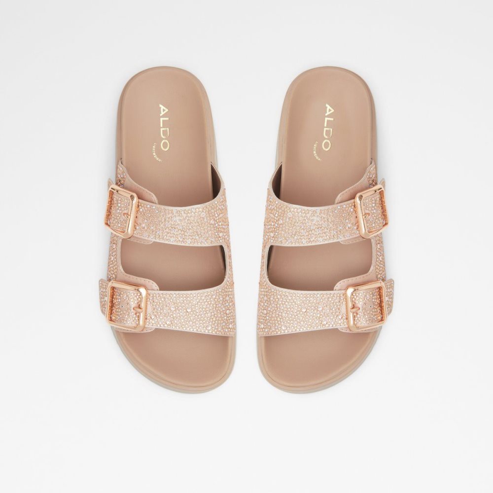 Rose Gold Aldo Jika Slide sandal - Flatform | 578064-ZSQ