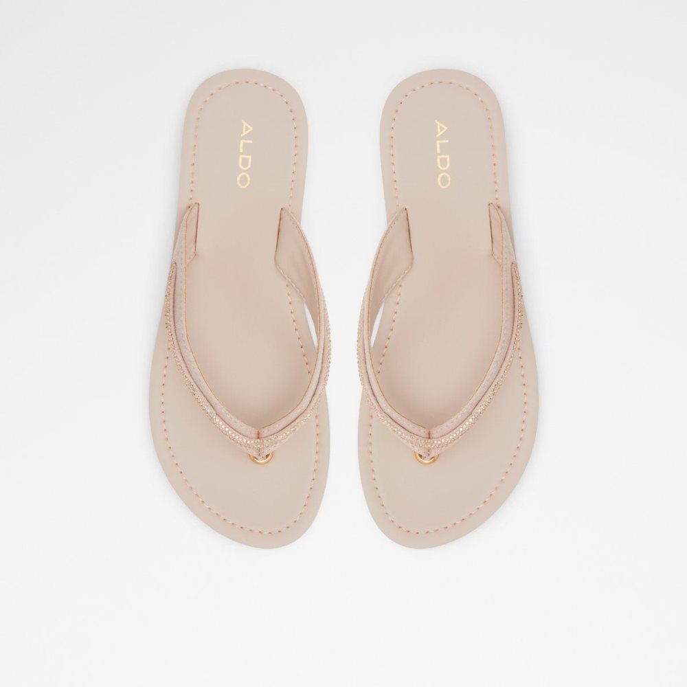 Rose Gold Aldo Polo Flip flops | 834965-KHB