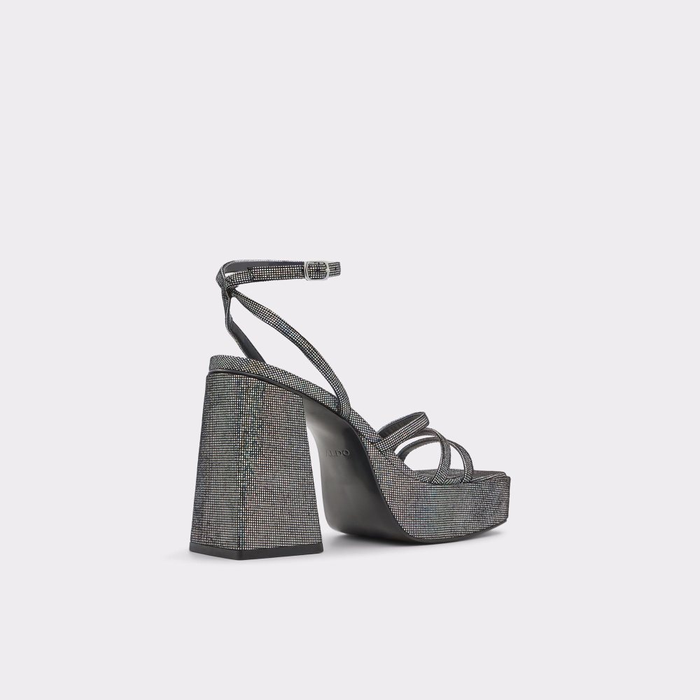 Silver Aldo Landabriver Strappy heeled sandal - Flatform | 695283-ANS