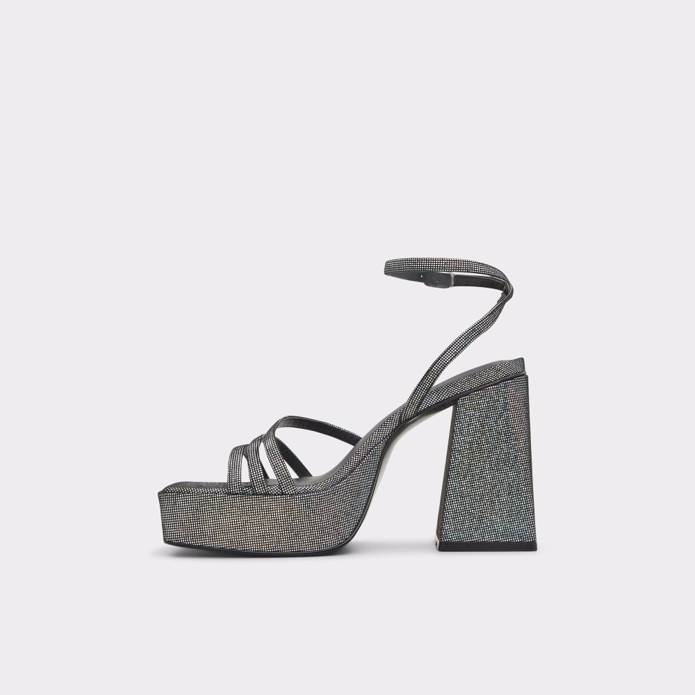 Silver Aldo Landabriver Strappy heeled sandal - Flatform | 695283-ANS