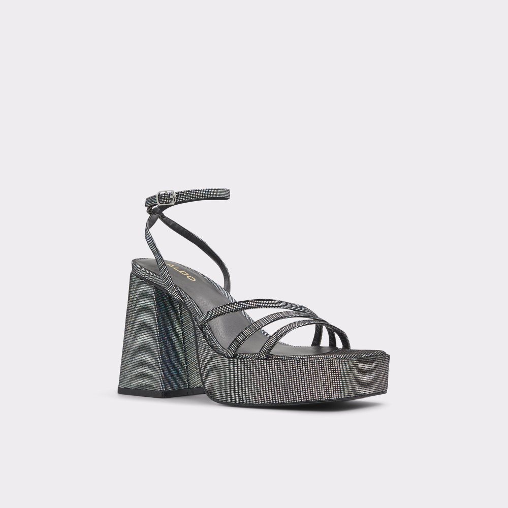 Silver Aldo Landabriver Strappy heeled sandal - Flatform | 695283-ANS