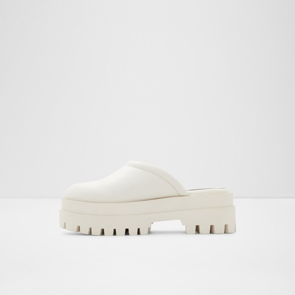 White Aldo Biglease Platform Mule - Lug sole | 049316-YXS