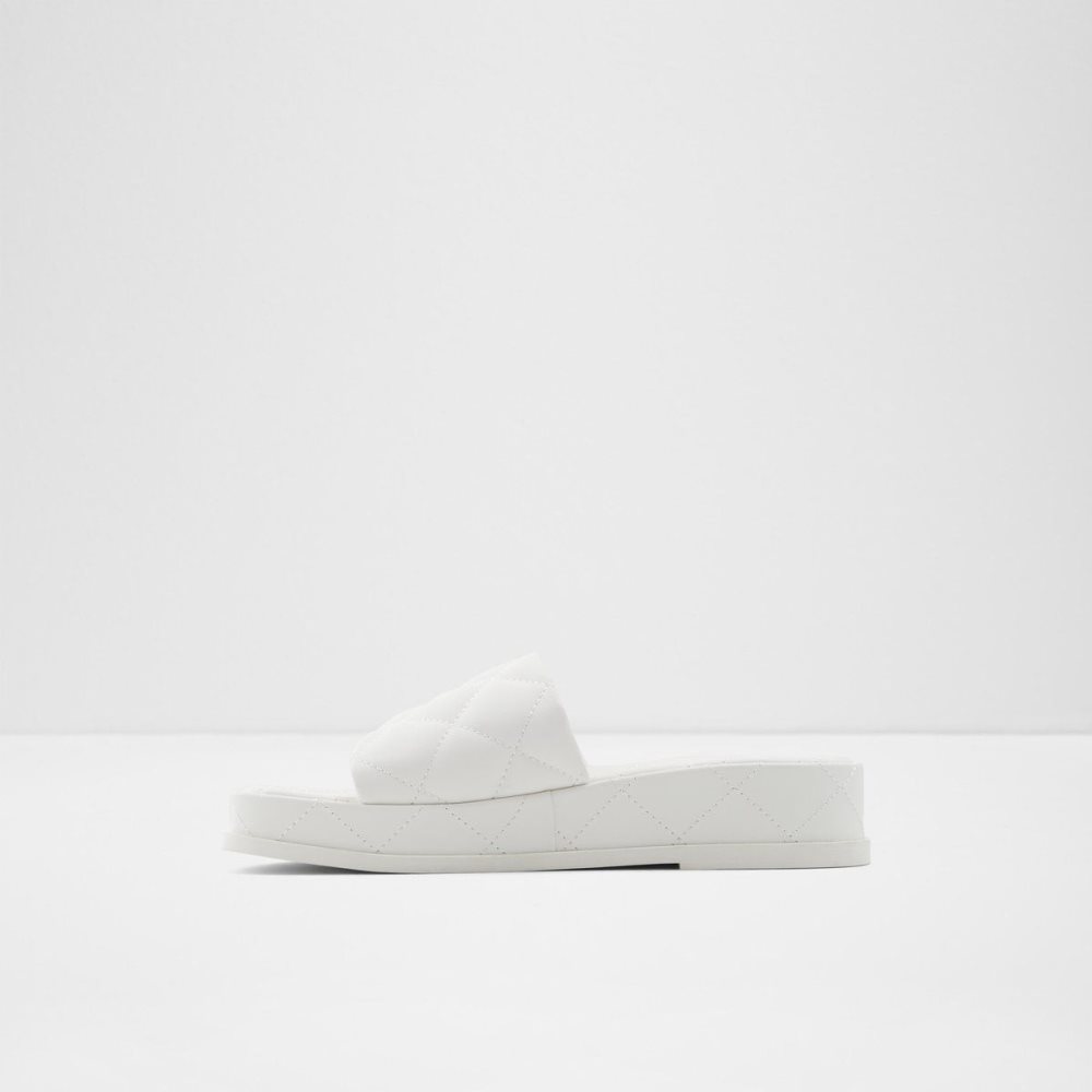 White Aldo Carreaux Slide sandal - Flatform | 146023-MEJ