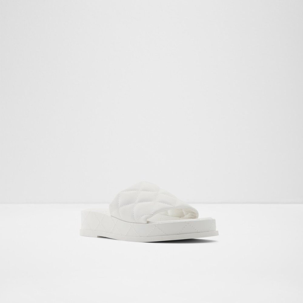 White Aldo Carreaux Slide sandal - Flatform | 146023-MEJ