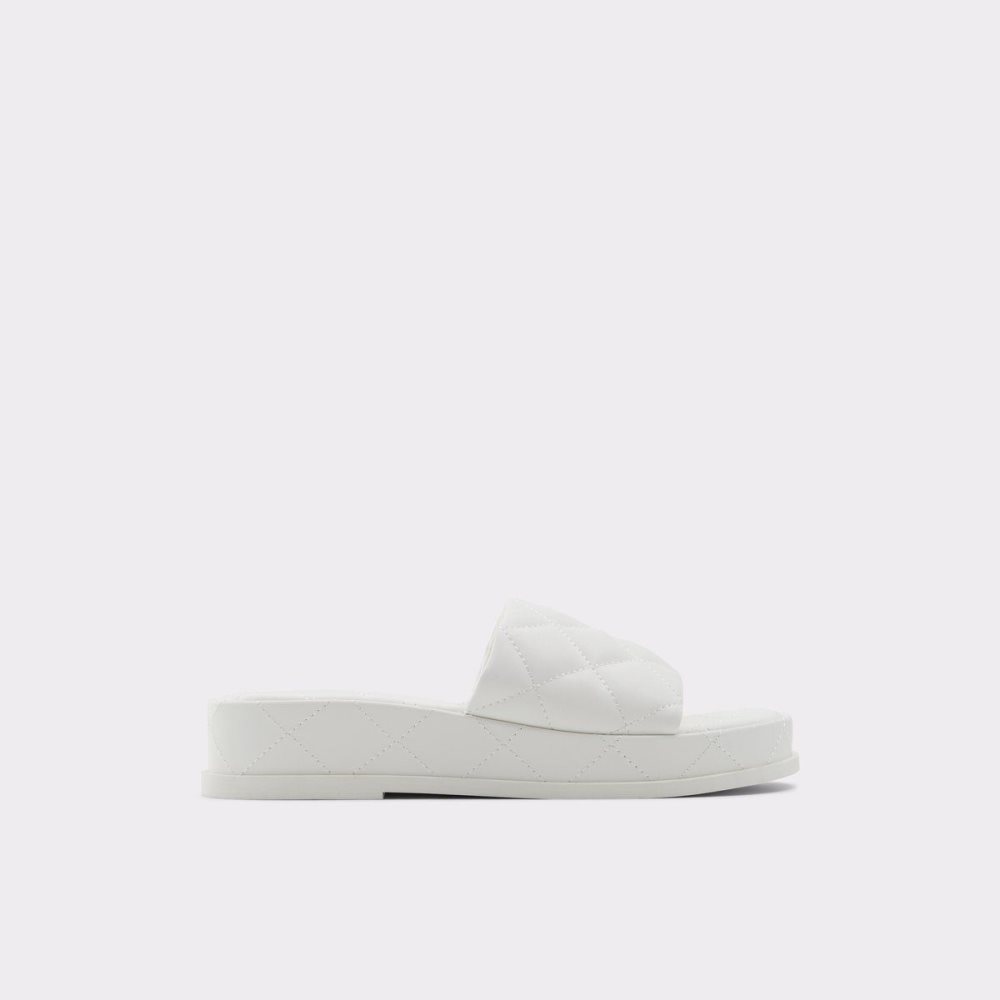 White Aldo Carreaux Slide sandal - Flatform | 146023-MEJ