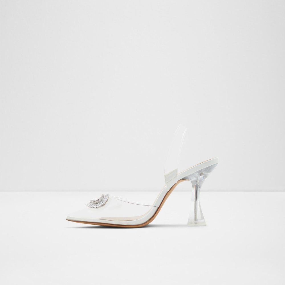 White Aldo Cheers Sling back high heel | 583612-PCJ