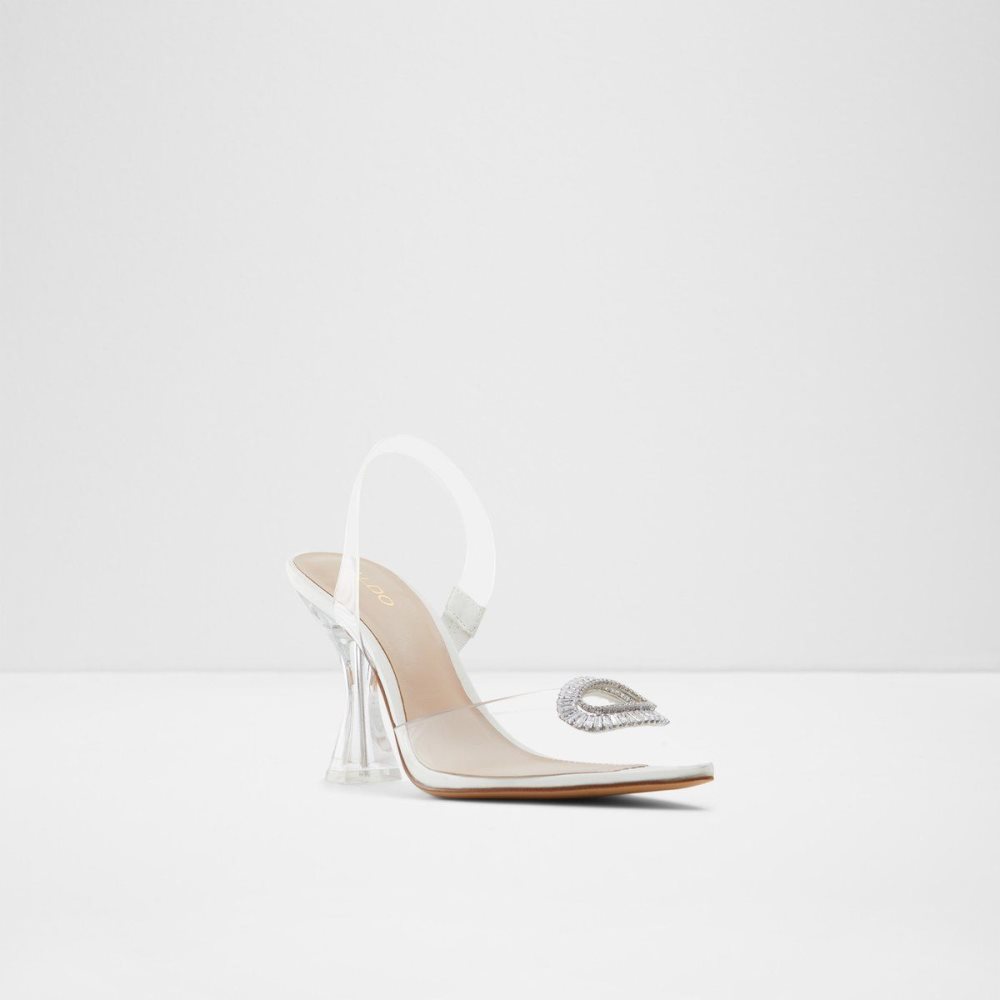 White Aldo Cheers Sling back high heel | 583612-PCJ