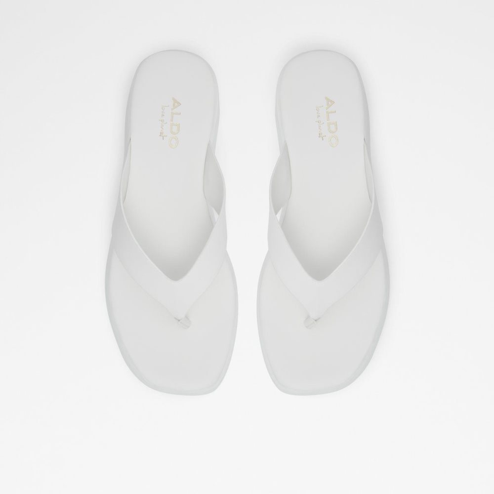 White Aldo Delphy Thong wedge sandal - Flatform | 241530-JCZ