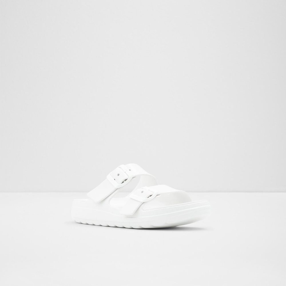 White Aldo Eteiven Slide sandal | 876150-ONK