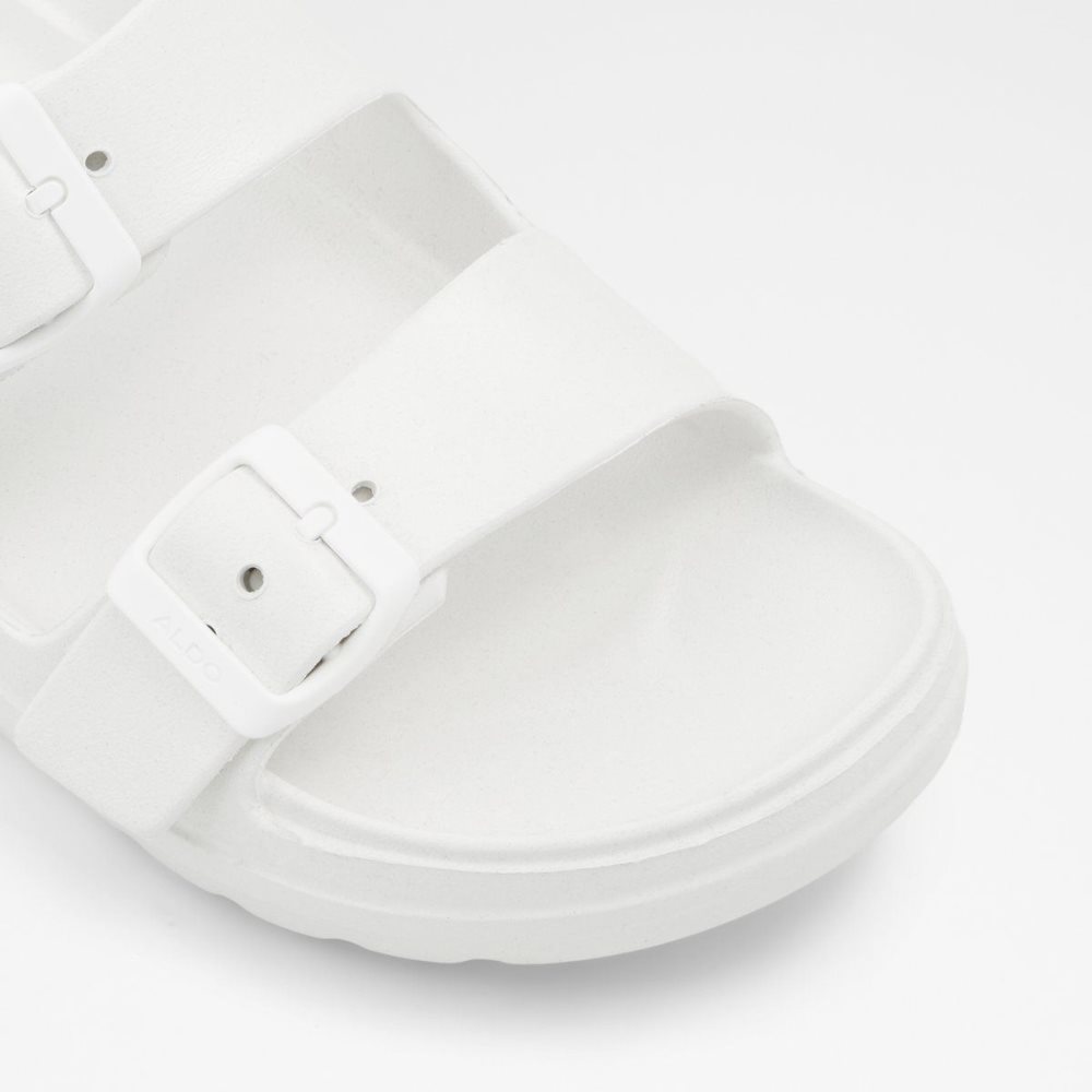 White Aldo Eteiven Slide sandal | 876150-ONK