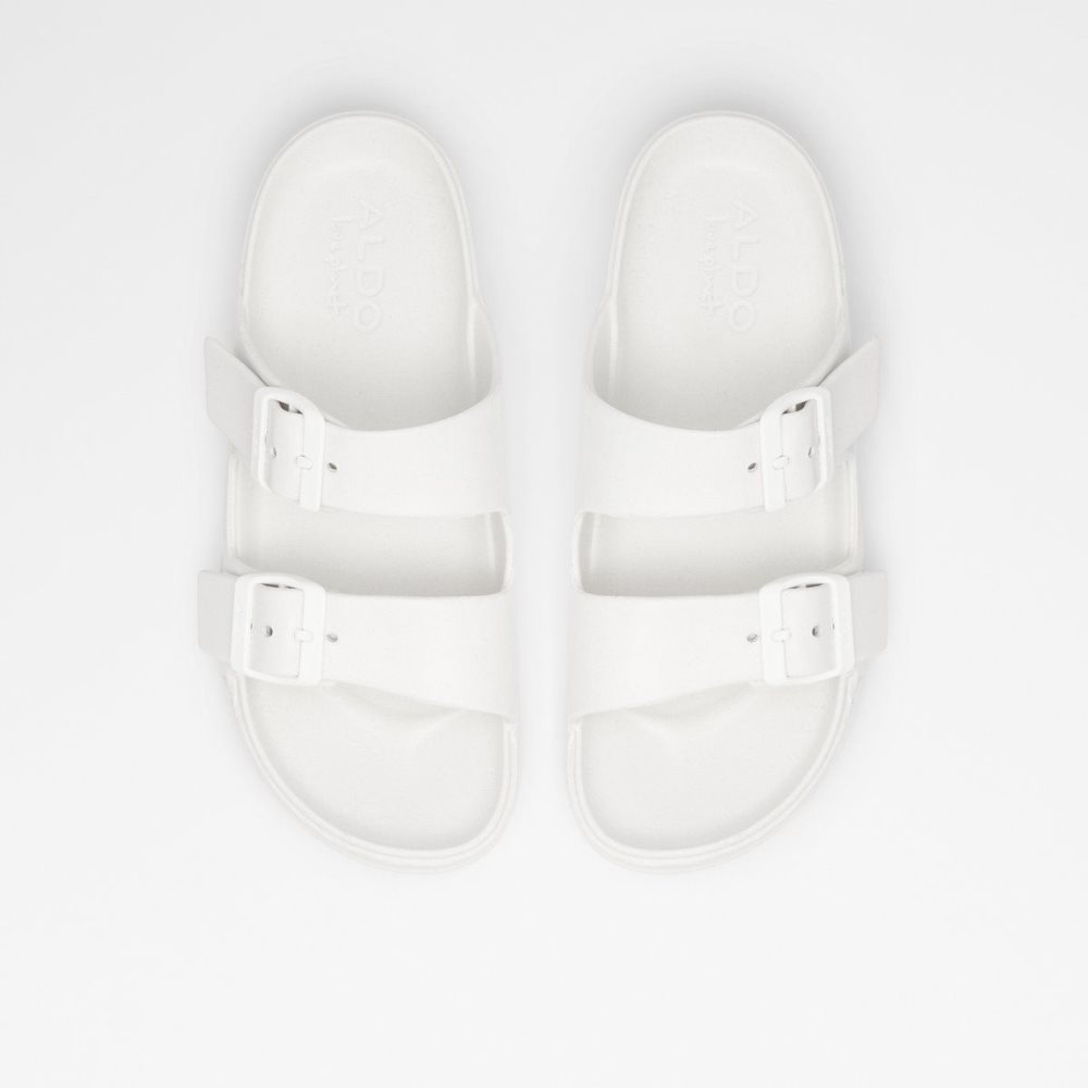 White Aldo Eteiven Slide sandal | 876150-ONK