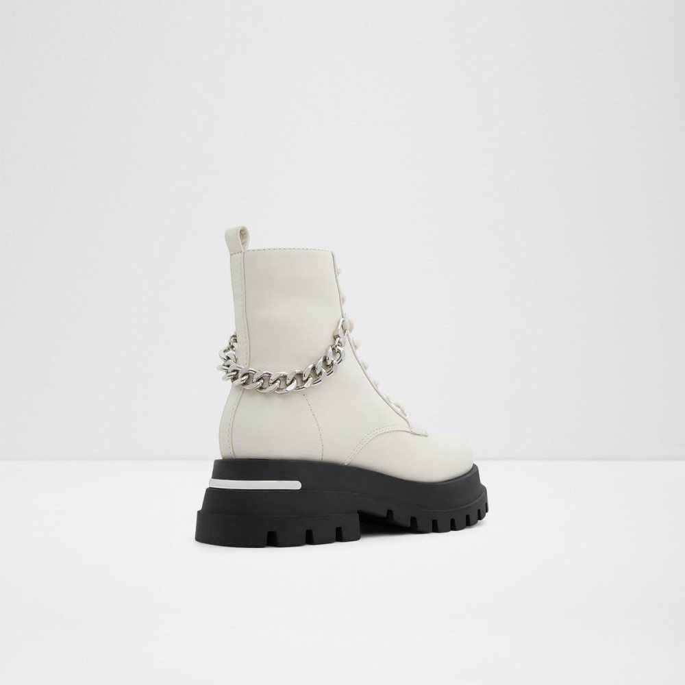 White Aldo Grandeur Combat boots - Lug sole | 970864-XSA