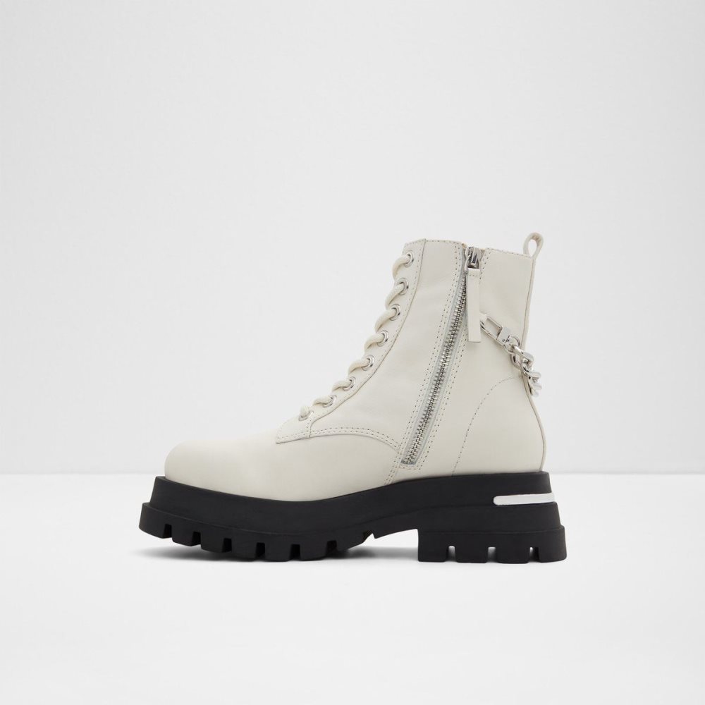 White Aldo Grandeur Combat boots - Lug sole | 970864-XSA