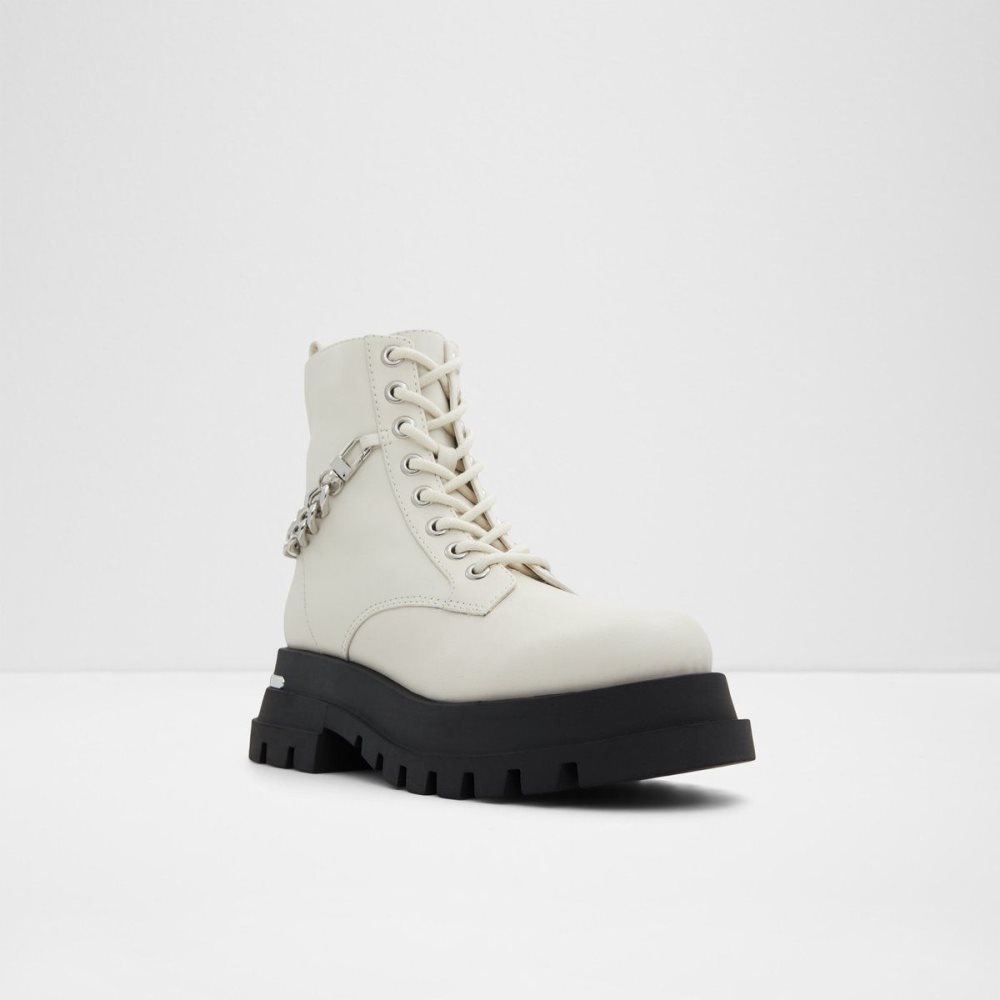 White Aldo Grandeur Combat boots - Lug sole | 970864-XSA