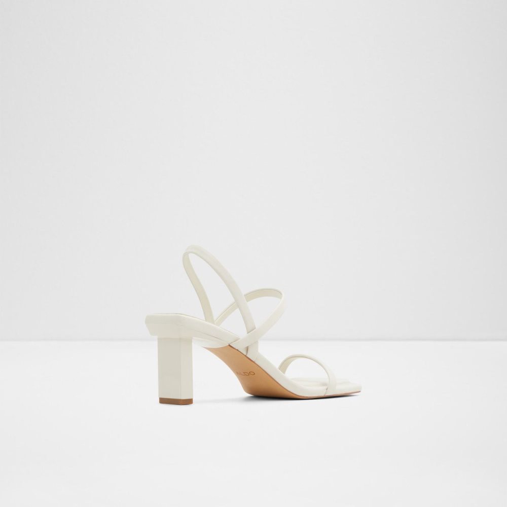 White Aldo Lokurr Sling back heeled sandal | 805173-TFZ