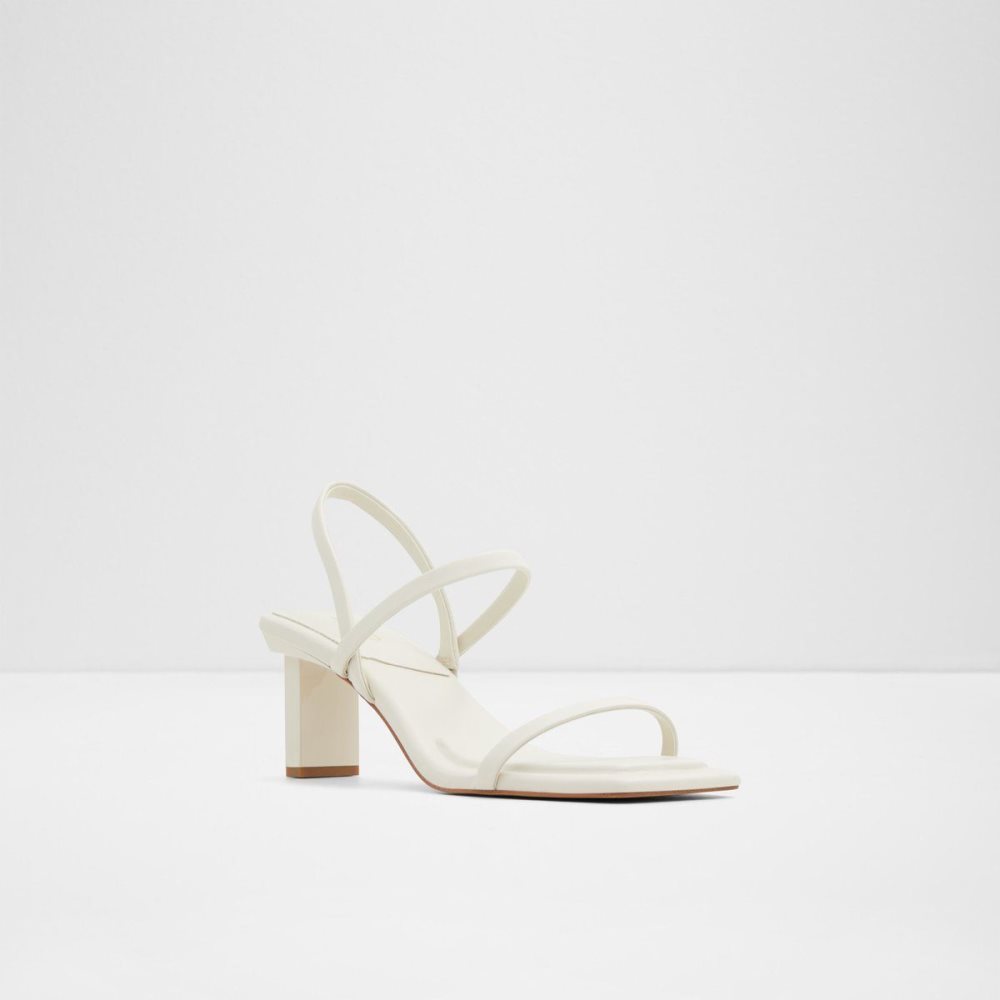 White Aldo Lokurr Sling back heeled sandal | 805173-TFZ