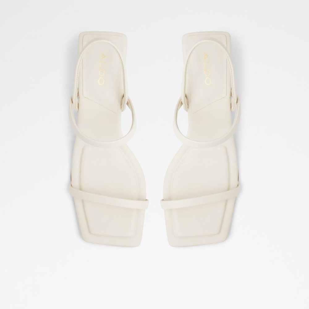 White Aldo Lokurr Sling back heeled sandal | 805173-TFZ