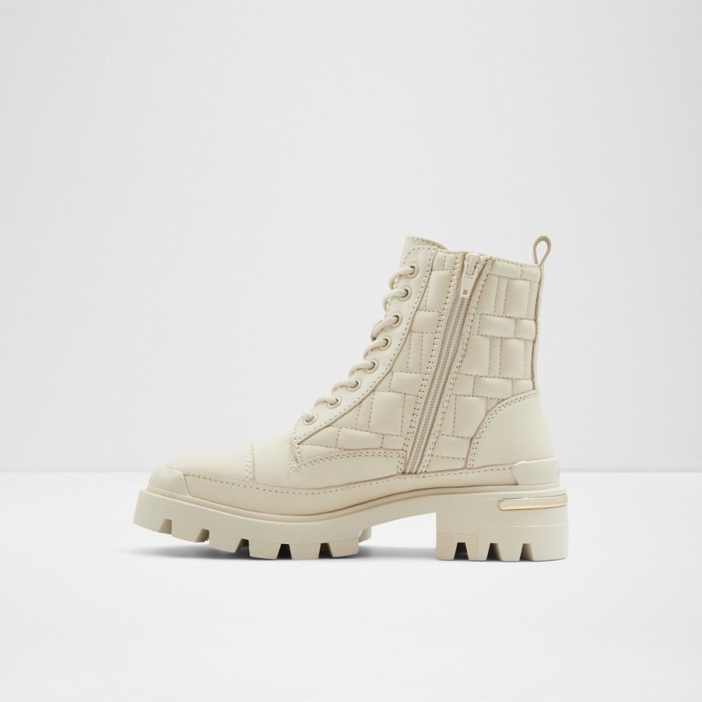 White Aldo Quilt Combat boots - Lug sole | 314892-GVO