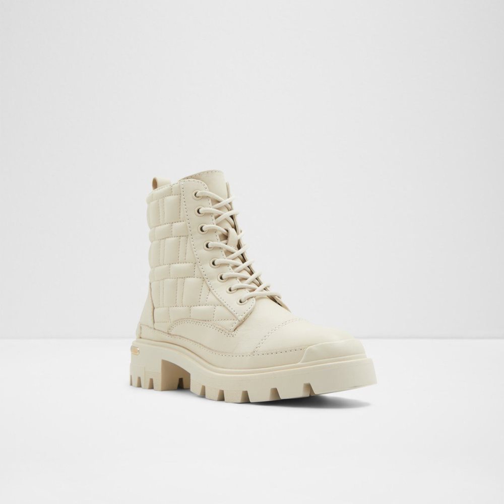 White Aldo Quilt Combat boots - Lug sole | 314892-GVO