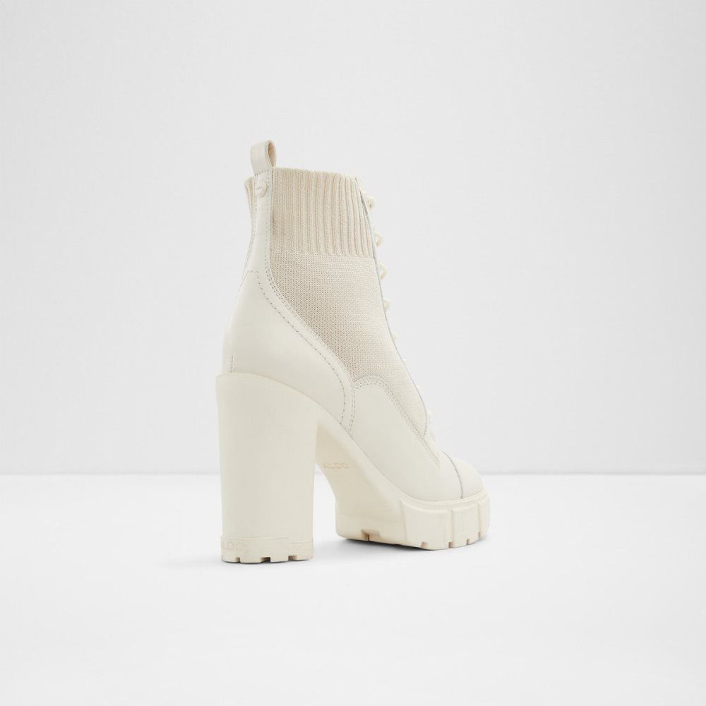 White Aldo Rebel Combat boots - Lug sole | 924706-YNI