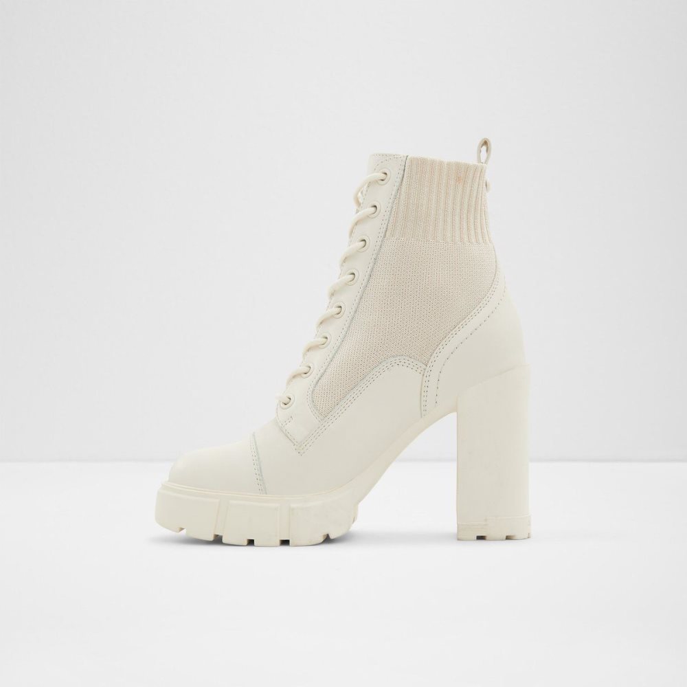 White Aldo Rebel Combat boots - Lug sole | 924706-YNI