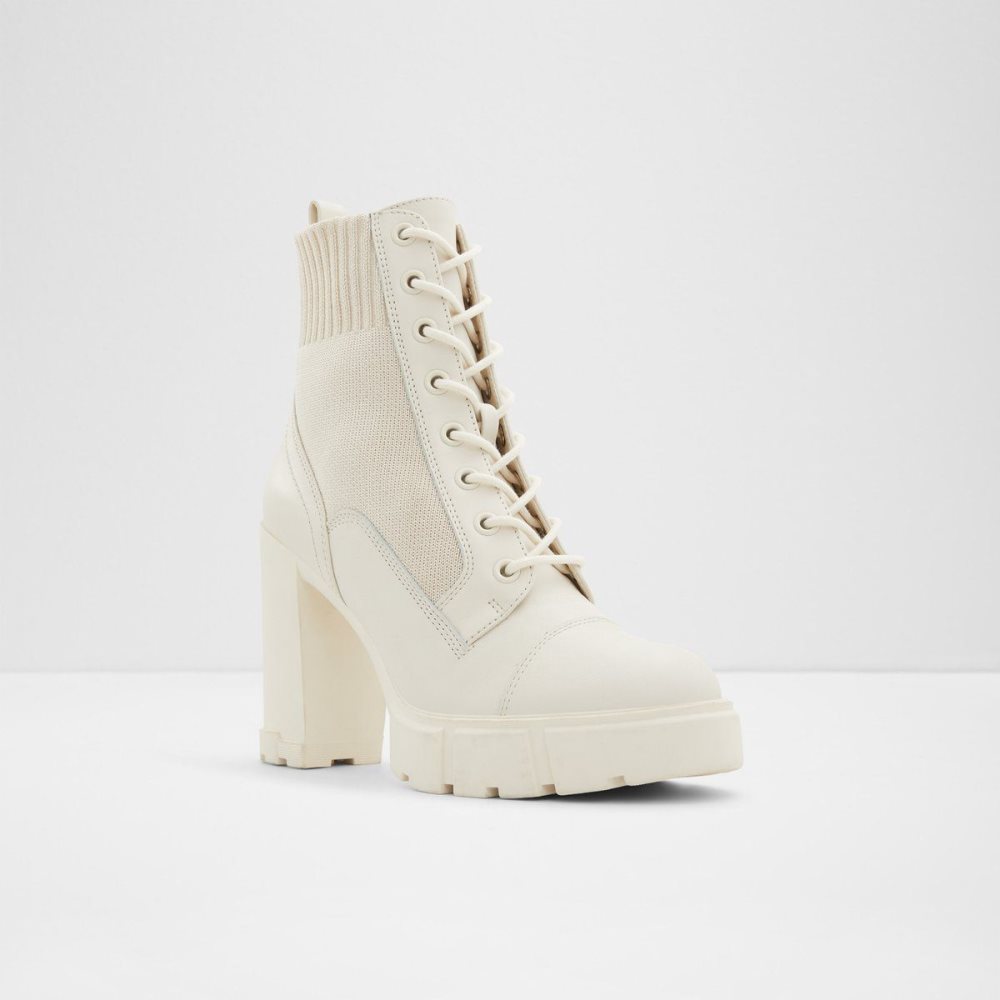 White Aldo Rebel Combat boots - Lug sole | 924706-YNI