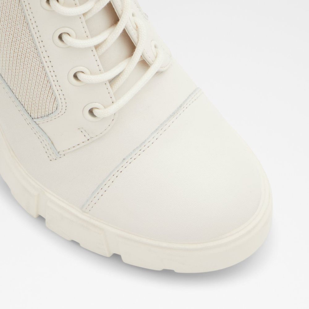 White Aldo Rebel Combat boots - Lug sole | 924706-YNI