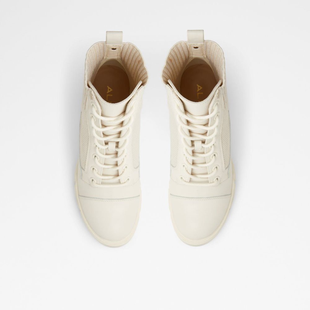 White Aldo Rebel Combat boots - Lug sole | 924706-YNI