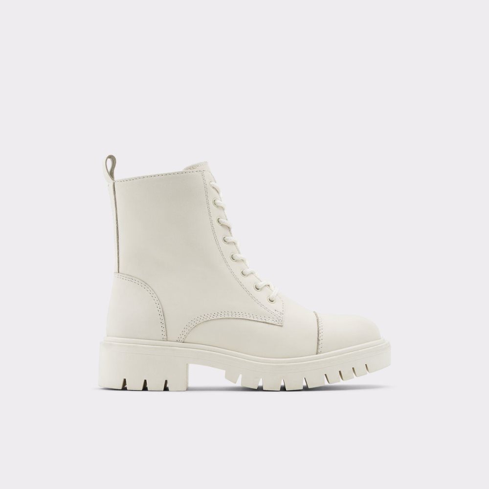 White Aldo Reilly Lace up boot - Block heel | 204615-LUI