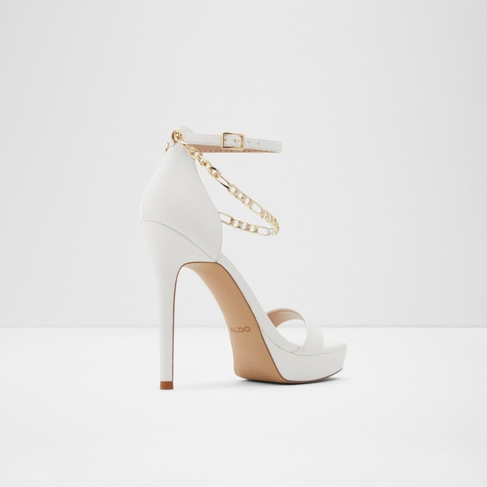 White Aldo Scarlettchain Heeled sandal - Stiletto heel | 651729-QOZ