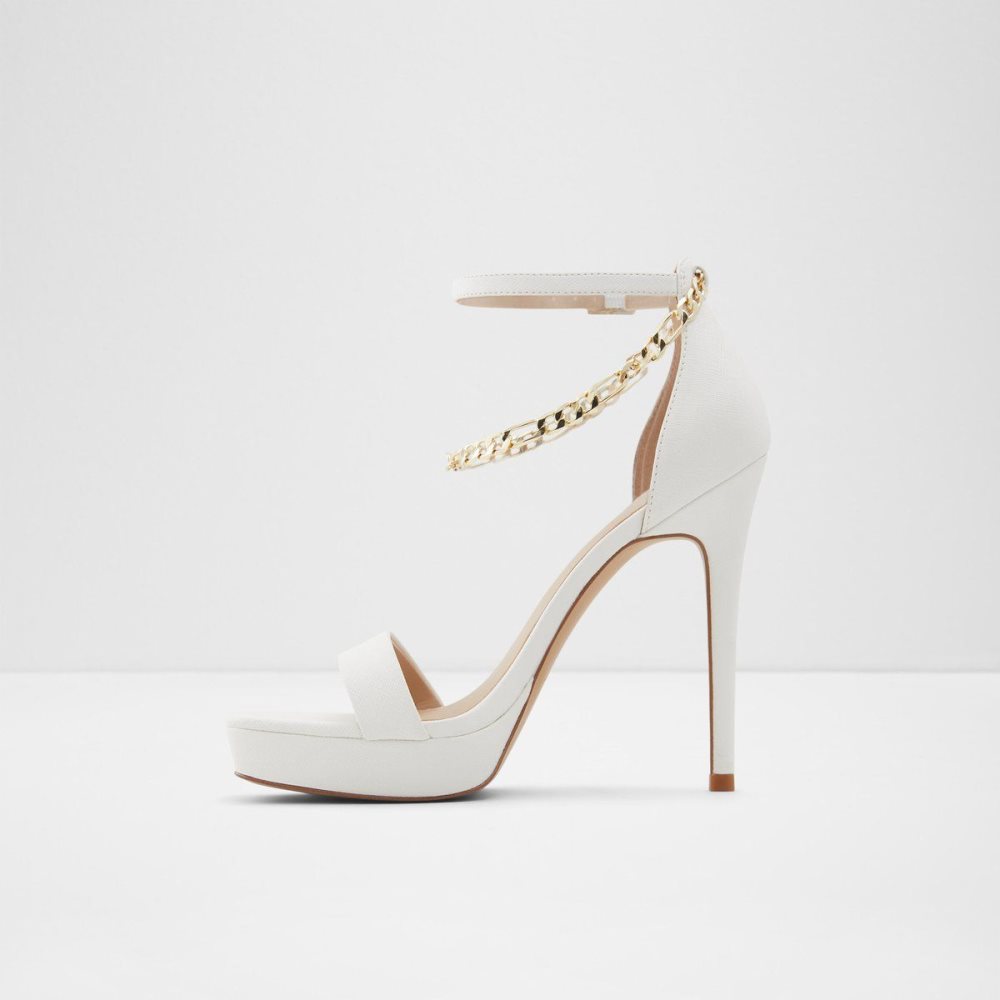 White Aldo Scarlettchain Heeled sandal - Stiletto heel | 651729-QOZ